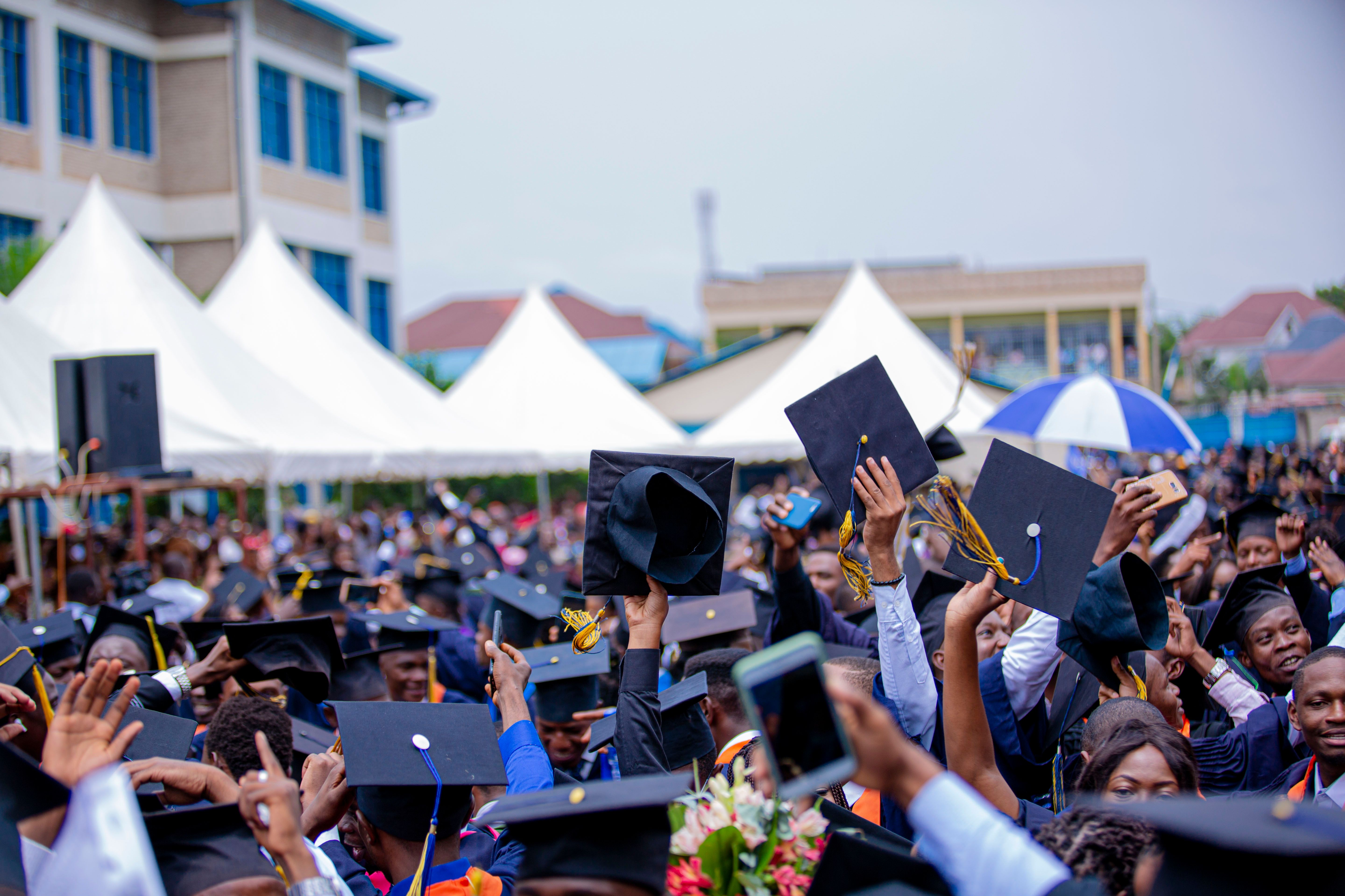 Graduation ceremony celebrating South African students achieving academic success
